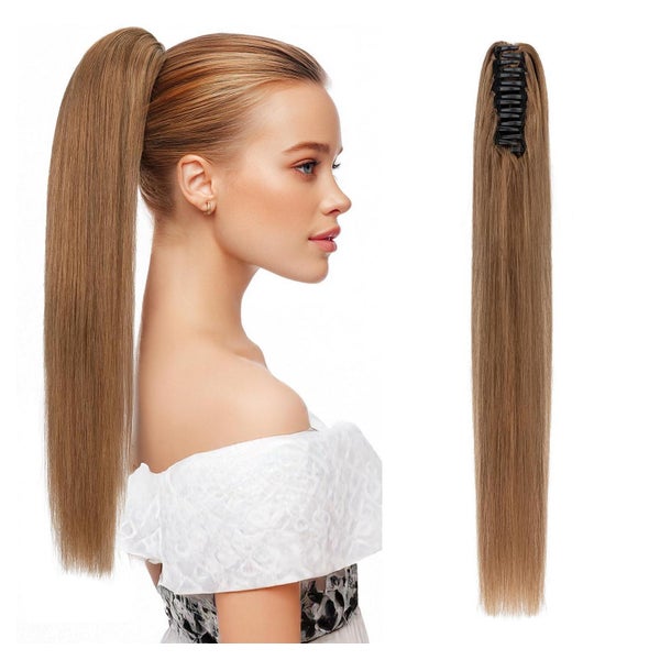 Pferdeschwanz Zopf Echthaar Klammer Clip In 35cm-105g 06 Hel 1 St