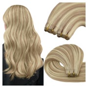 Tressen Echthaar Blond Gesträhnt 40 cm Weft 18 2-Weft-2-#P18 1 St
