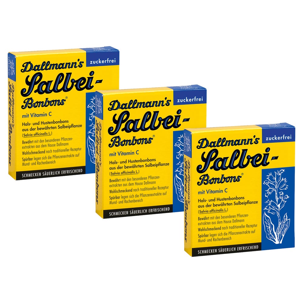 Dallmann s Salbeibonbons zuckerfrei 3X20 St