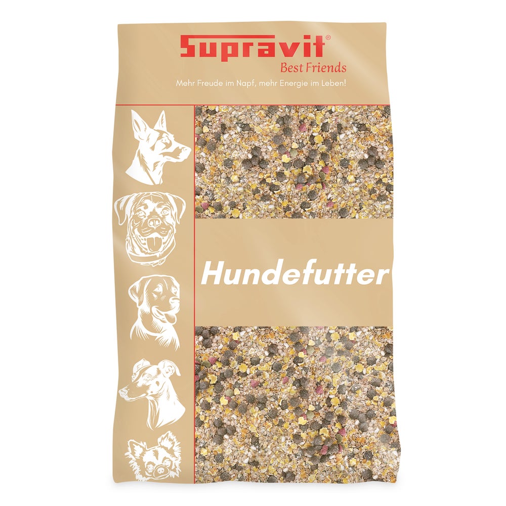 Supravit Flockenmix für Hunde - schmackhafte Flockenmischung - optimale Ergänzung 15 kg