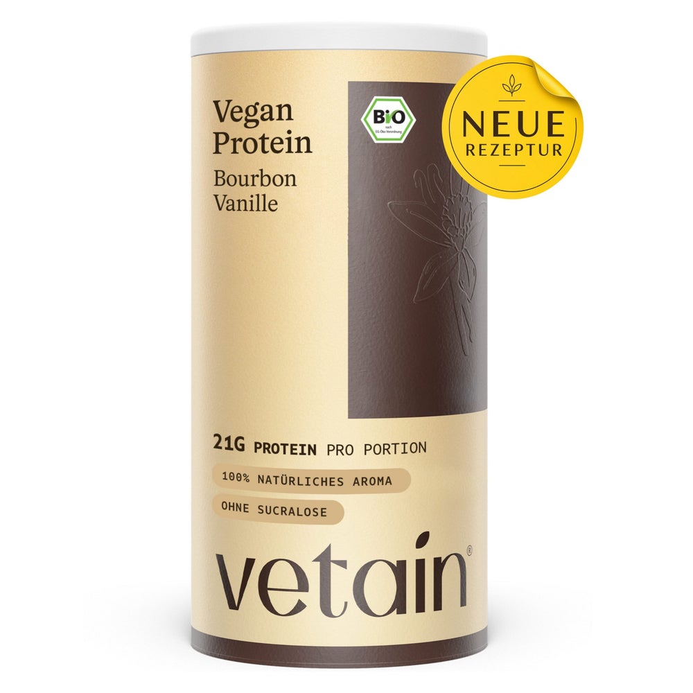 VETAIN Proteinpulver Vegan - Vanille - 21g Eiweiß - 100% Bio 540 g