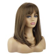 Perücken Bob Pony Frauen Mittellang Kunsthaar 40cm Mittelbra 1 St