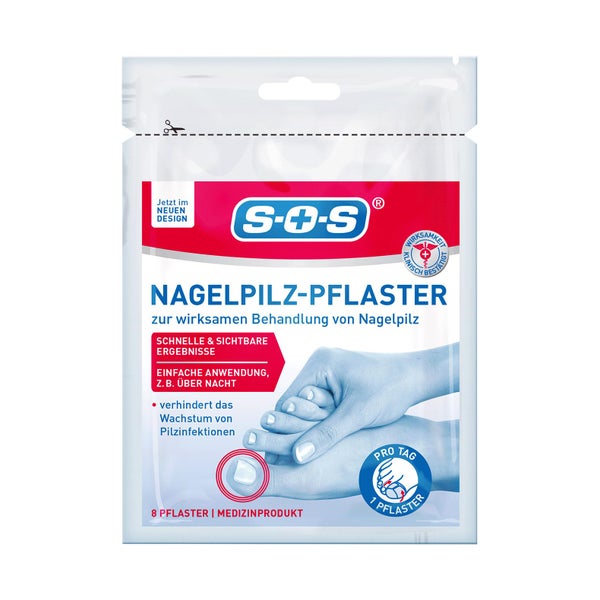 SOS Nagelpilz-Pflaster | Wirksam gegen Nagelpilz | 8 Stk. 8 St