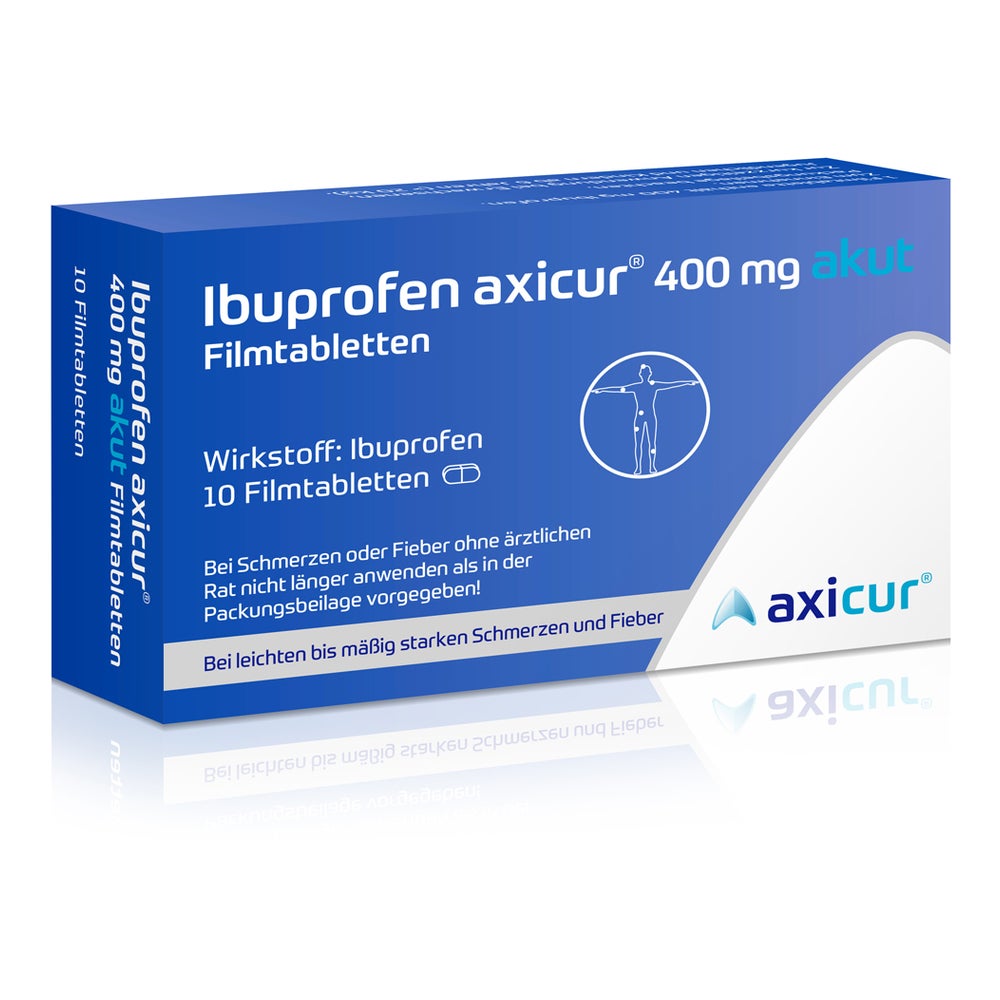 Ibuprofen Axicur 400 mg akut Filmtablett 10 St