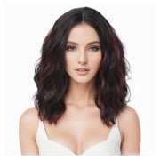 Perücke Damen Bob Mittelscheitel S8 Schwarz Braun Mix Rot La 1 St