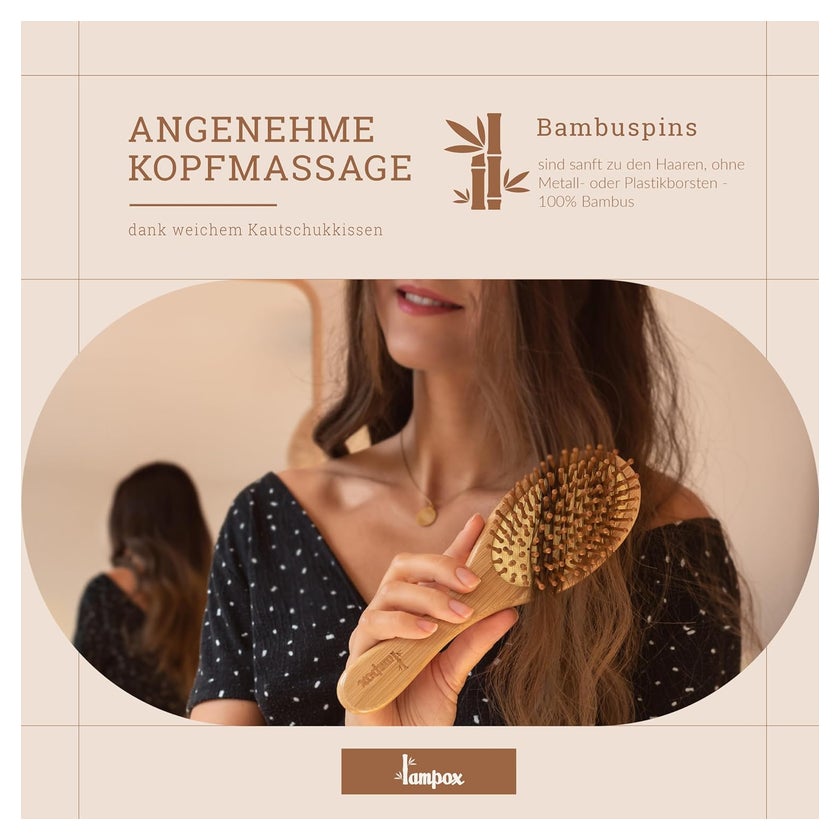 Bambus Haarbrste Holz mit Naturpins 1 St online kaufen | DocMorris