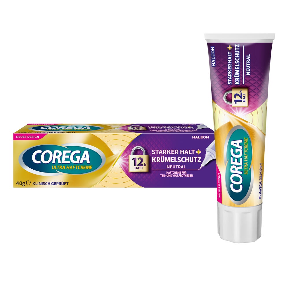 Corega Ultra Haftcreme Starker Halt + Krümelschutz 40g 40 g
