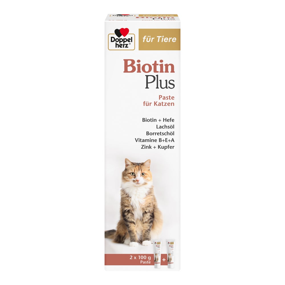Doppelherz Für Tiere Biotin Plus Paste F.katzen 2X100 g