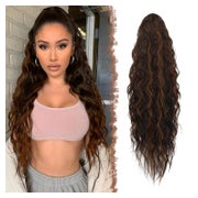 Ponytail Haarextension 65 cm 65 cm 4H30 Dunkelbraun und Hell 1 St