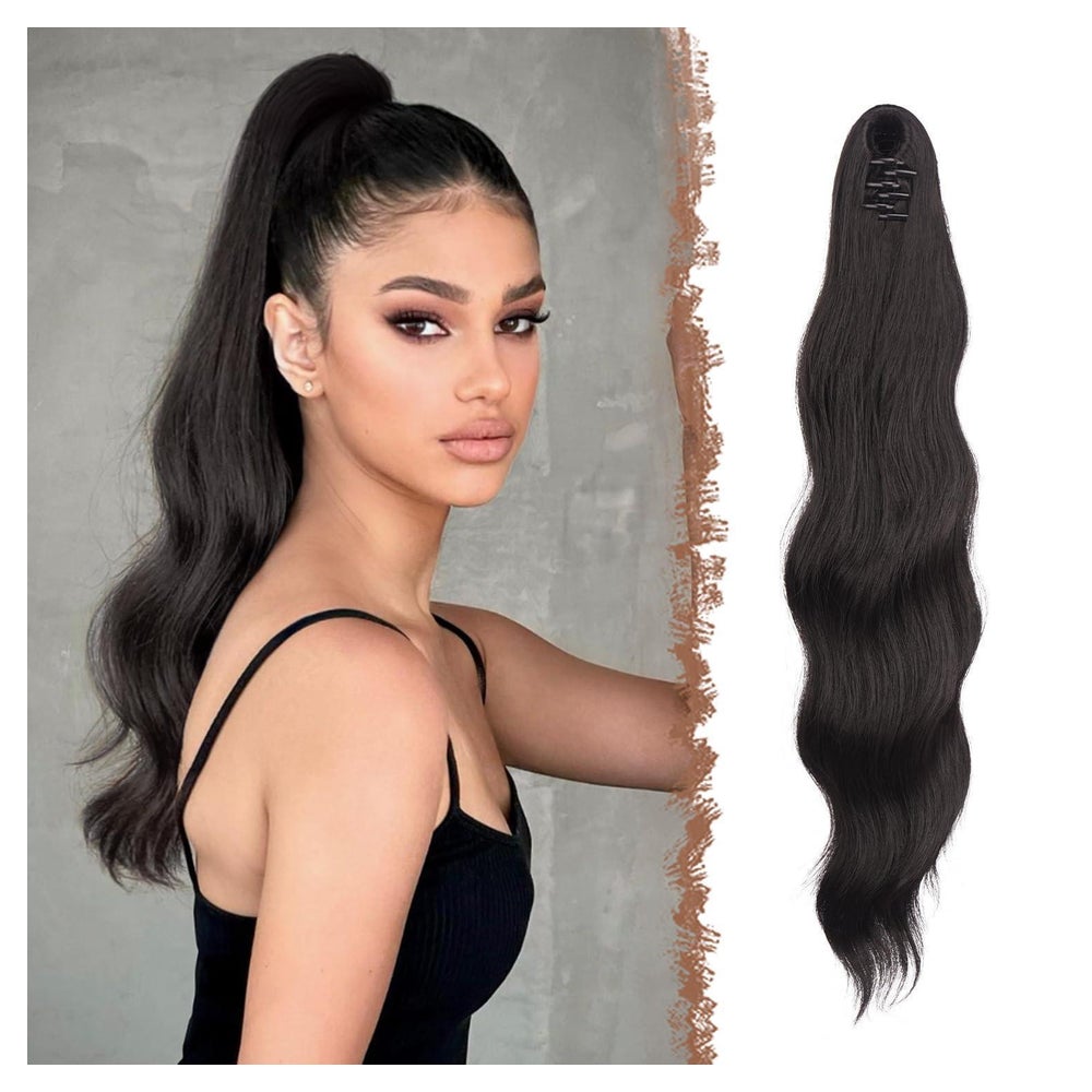 Pferdeschwanz Extension Clip Ponytail Haarteil 4# Schwarzbra 1 St