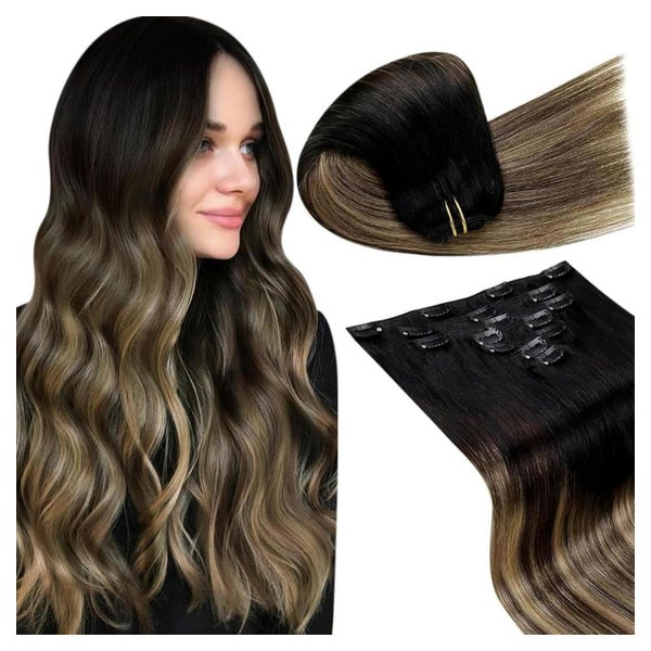 Extensions Clip in Echthaar Balayage Braun 35cm 35cm-7PCS 4. 1 St