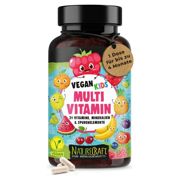 NatureCraft Vegan Kids Multivitamins 120 St