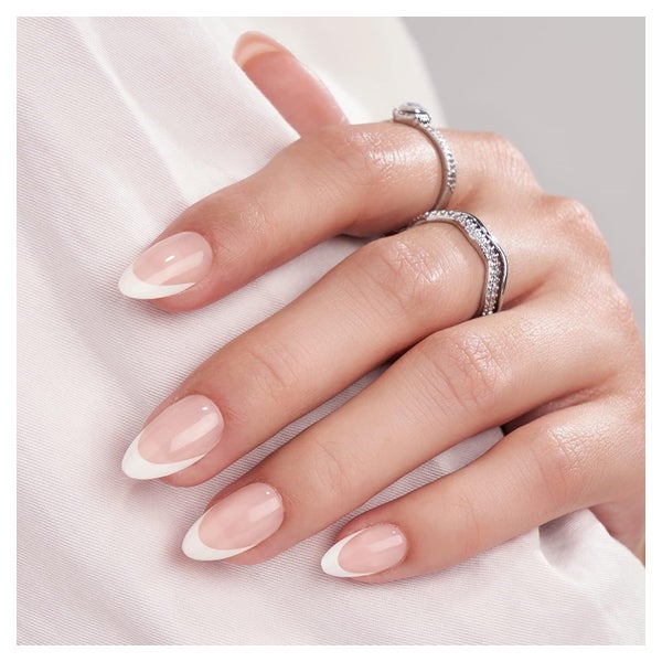 Press On Nägel French Kurz Almond Nude 32 1 ml (1er Pack) Nu 1 St