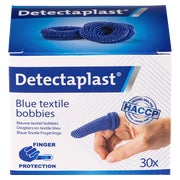 Detectaplast Fingerlinge Textil Blau Detektierbar 30 St
