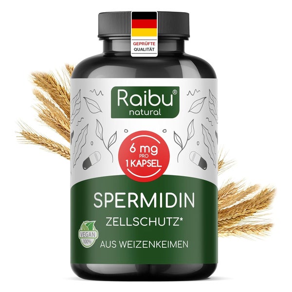 Spermidin Kapseln 6mg Hochdosiert - RAIBU 90 St