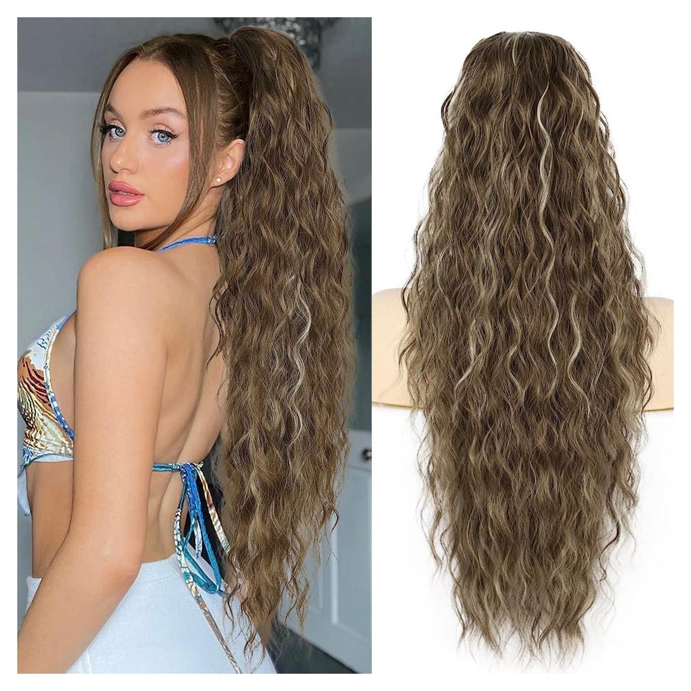 Pferdeschwanz Haarteil 76cm Kordel Clipin Locken 18H24# 1 St