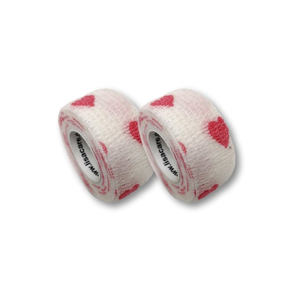 LisaCare Fingerpflaster 2,5cm x 4,5m - 2er Herzen Weiß 2 St
