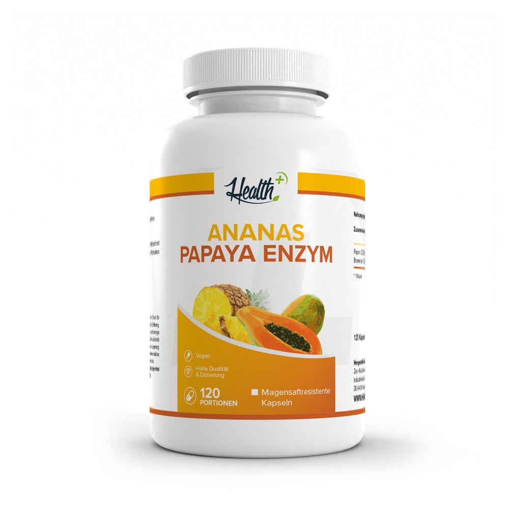 HEALTH+ ANANAS-PAPAYA-ENZYME, 120 Kapseln 126,3 g