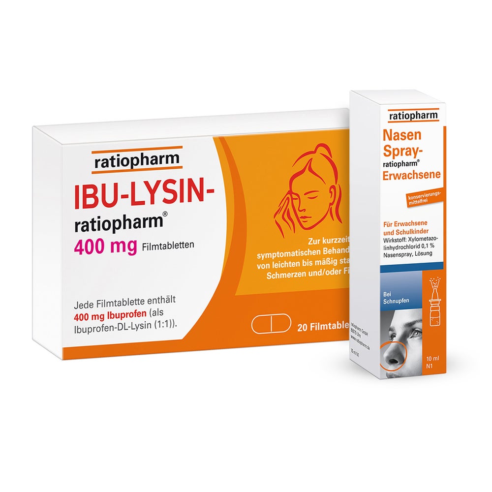 ratiopharm Nasensp Erw + IBU-LYSIN 400 1 Set