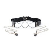 Undis - Spider Nipple Clamps Leather Mouth Gags -M 1 St