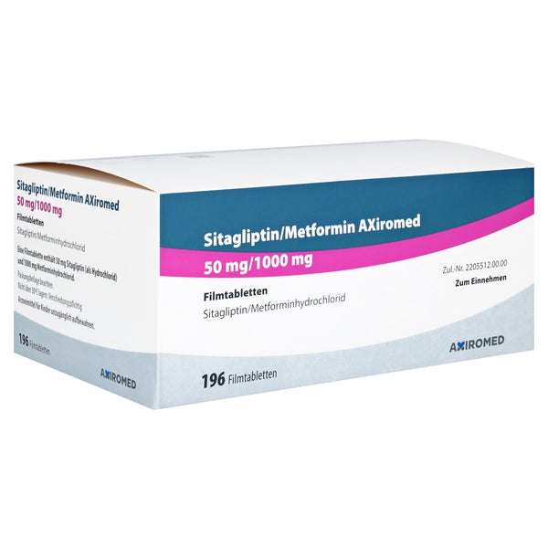 SITAGLIPTIN/Metformin AXiromed 50 mg/1000 mg FTA 196 St