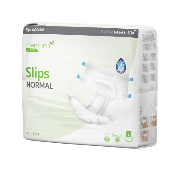 Medi-Inn Inkontinenz-Slips NORMAL, 5 Tropfen, Unisex-Passform, weiß, Gr. L 30 St