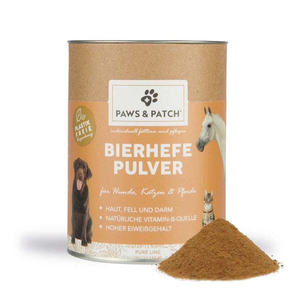 PAWS&PATCH BIERHEFE Pulver für Hunde, Katzen und Pferde 250 g