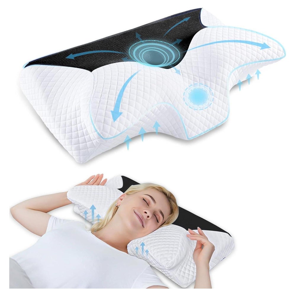 Nackenstützkissen Memory Foam orthopädisch 60 x 35 x 8 12cm 1 St