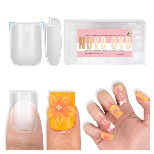 Nagelspitzen Short Sharp Short Sharp Square Nail Tips Clear 1 St
