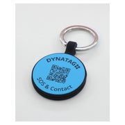 Tiermarke Silikon Blau mit QR-Code und Online-Profil 1 St