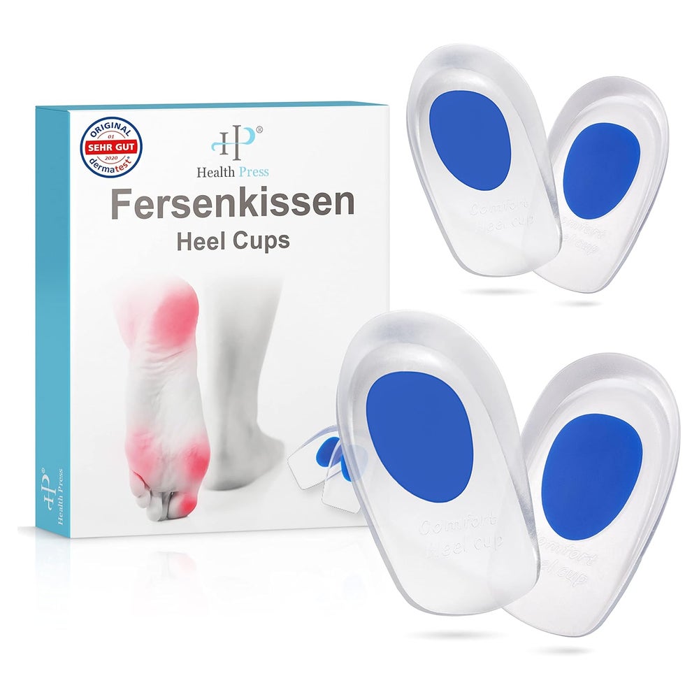 Health Press® Fersenkissen Geleinlagen für Herren 2 Paar 4 St