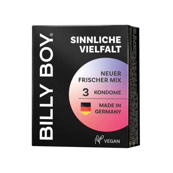 Sinnliche Vielfalt – 3 gemischte Kondome in Farben und Düfte (3 Kondome) 3 St