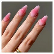 GlamRays Mandel Gradient Pink Press On Nägel Mittelgroß 24 S 1 St