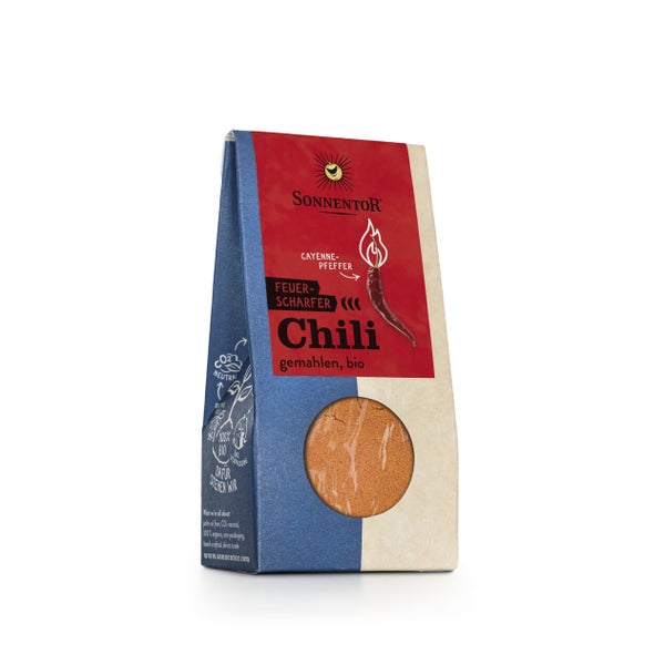 Chili feuerscharf gemahlen bio 40 g – Intensives Bio-Gewürz für feurige Speisen