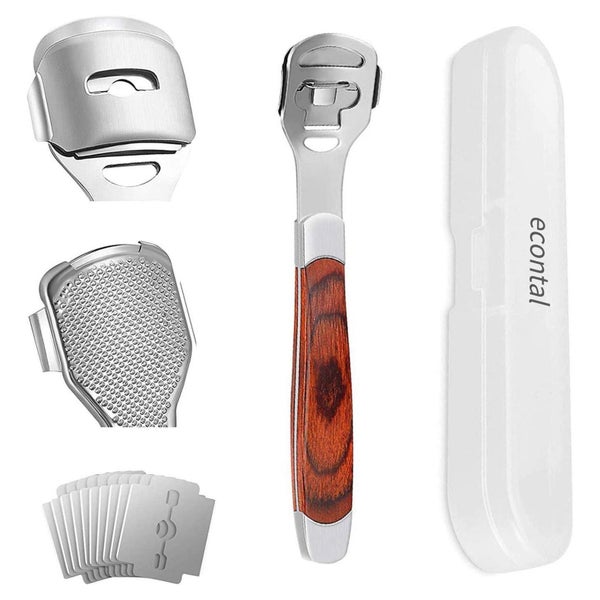 Hornhauthobel Hornhautentferner Raspel Fußpflege Set Holzgri 1 St
