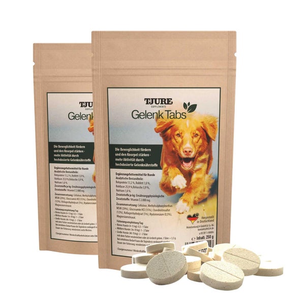 TJURE - Gelenk Tabs 2 x 250 g  Spar Pack | Reduziert Gelenkprobleme | fördert Gelenkgesundheit 500,00 g