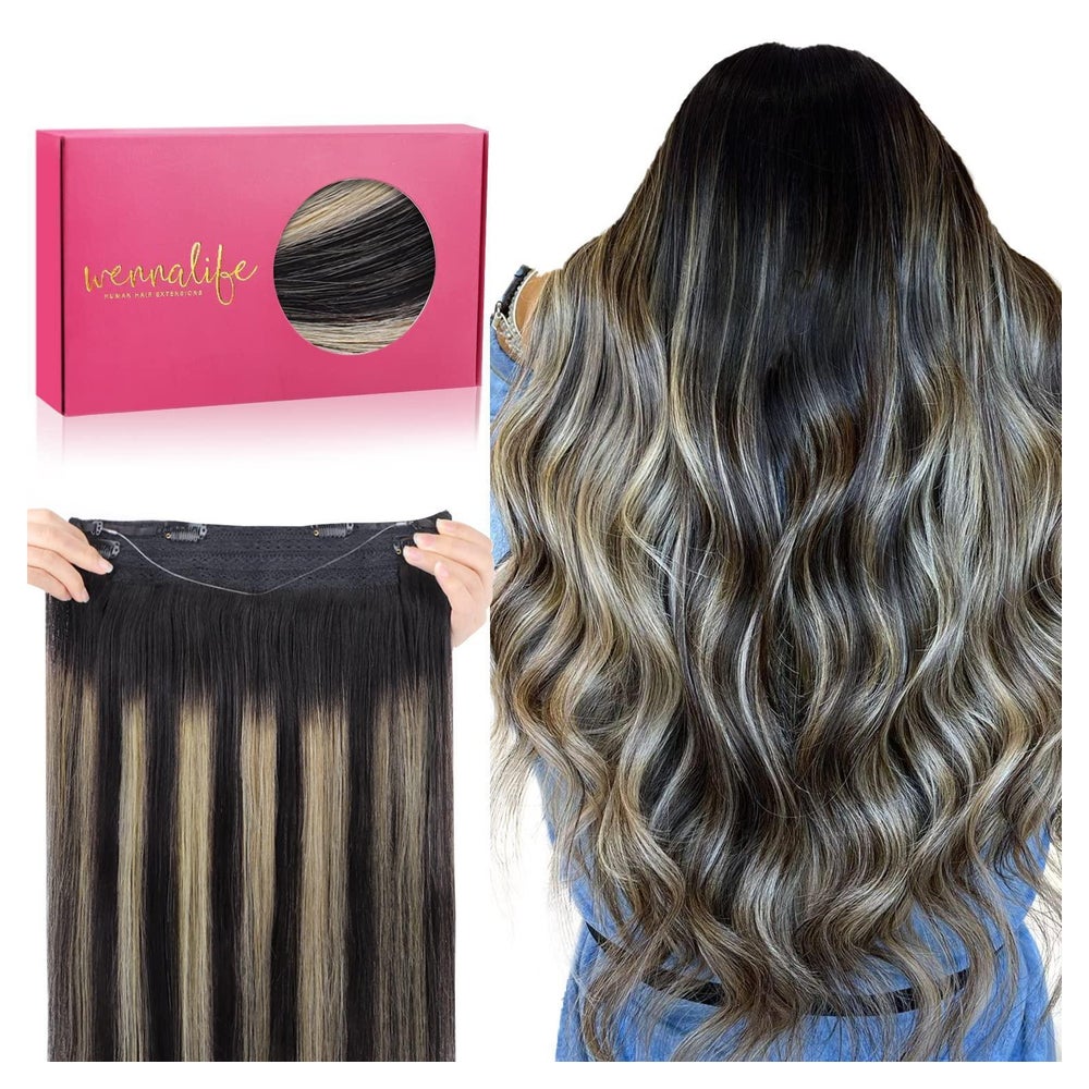 Haarverlängerung 35cm-75g #1B 19 1B Balayage Natürliches Sch 1 St