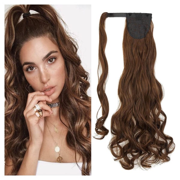Ponytail Clip in Extensions Lockig 130g 60 cm Dunkelbraun&He 1 St