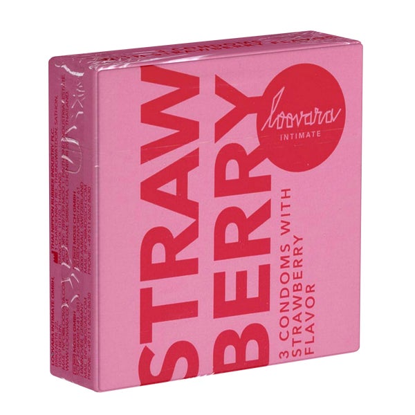 «Strawberry» Kondome mit Erdbeer-Geschmack (3 Kondome) 3 St