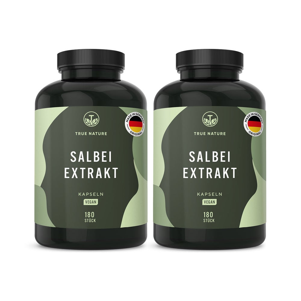 Salbei Kapseln Vegan, 12mg ätherische Öle, 12 Monate Vorrat