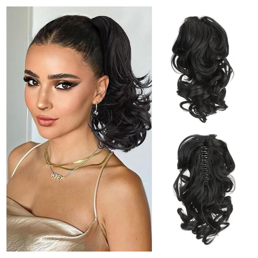 Pferdeschwanz Haarteil Synthetik Lockig Claw Clip 35 cm 110g 1 St