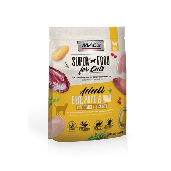 MAC's CAT Trockenfutter Adult - Ente, Pute & Huhn 0,3 kg
