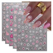 Nagelsticker selbstklebend Blume 9 Blatt floral Nageldesign 1 St