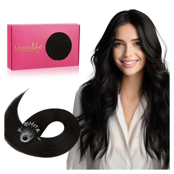 Haarextensions Mikrolink Echthaar Remy 55cm 50s 5 Micro 1 Ti 1 St