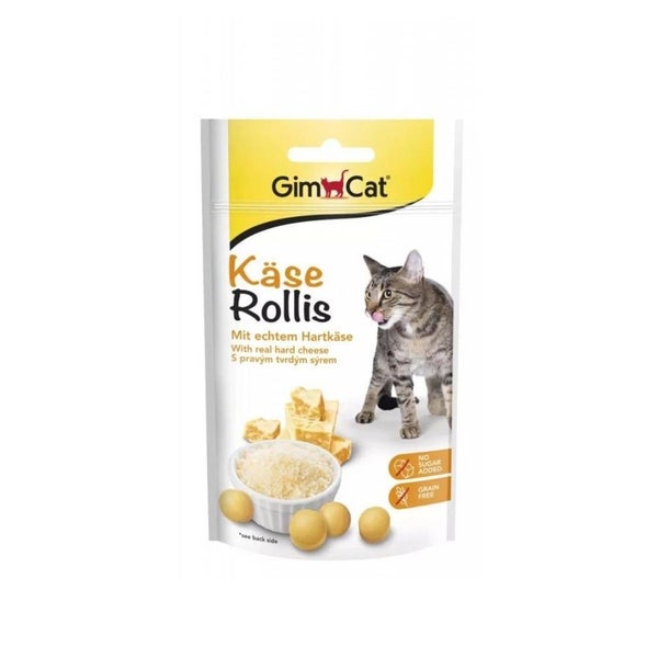 GIMCAT Tasty Tabs Kase Rollis Käseleckerli für Katzen 0,08 kg