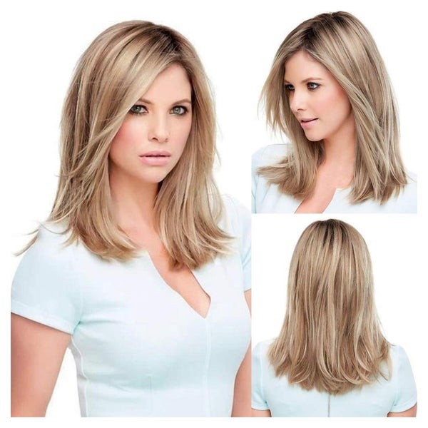 HAIRCUBE Lange Gerade Blond Synthetische Perücke für Frauen - Futura Haar