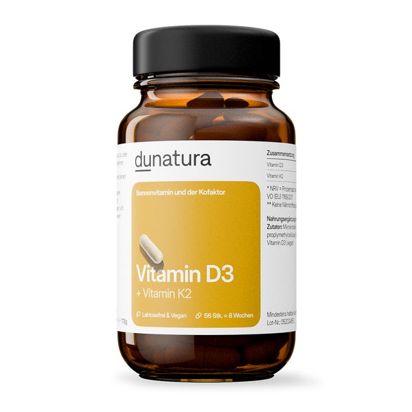 Vitamin D3+K2 25μg + 200 μg - 56 Kapseln - vegan