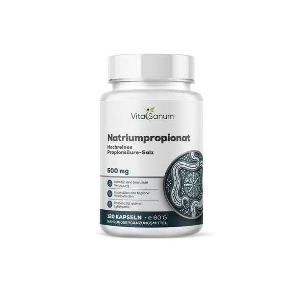 VitaSanum® Natriumpropionat – 1000 mg Tagesportion – 120 Kapseln 120 St