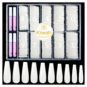 Künstliche Nägel 500 Stück Acryl Coffin Nagelspitzen Box Nat 1 St