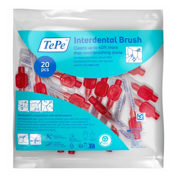 TePe Interdentalbürsten Rot 0,5 mm ISO 2 20 St
